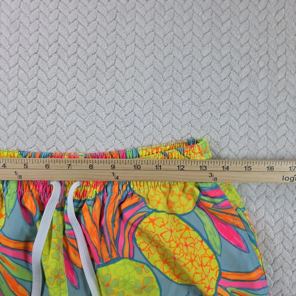 Chubbies Mens Neon Pineapple Swim Trunks Blue Yellow Orange 5.5 Inseam Medium